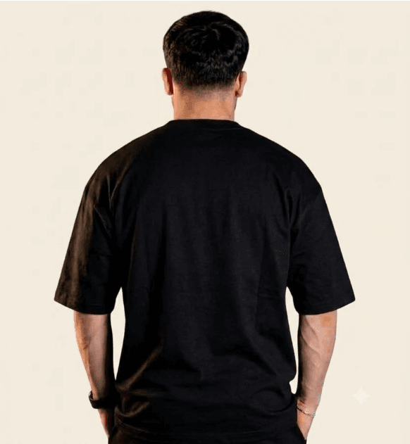 Black Oversize Tshirt - Texture