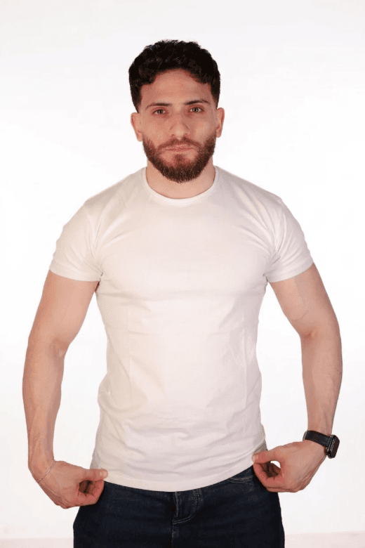 White Basic Tee - Front
